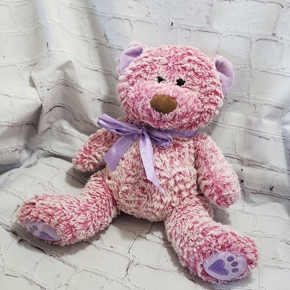 Animal Adventure Pink White Purple Teddy Bear Plush 12-inch Stuffed Animal 2019 - Picture 8 of 8